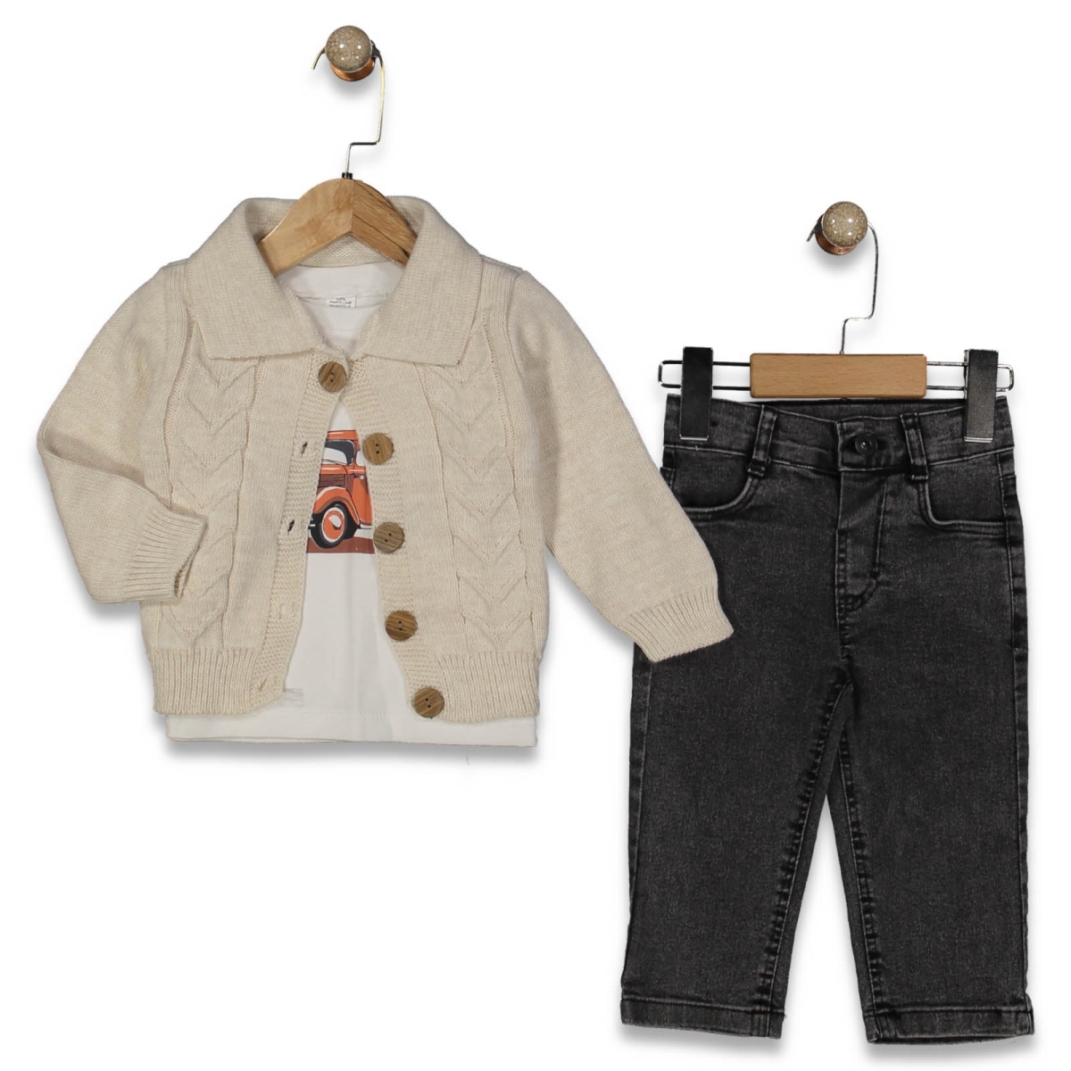 ERKEK 1/3 YAŞ YÜRÜTMELİ HIRKA KOTLU TAKIM