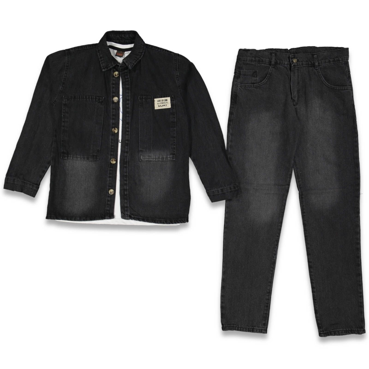 ERKEK 13/16 YAŞ LIFE IS LEKE ÜÇLÜ KOT TAKIM