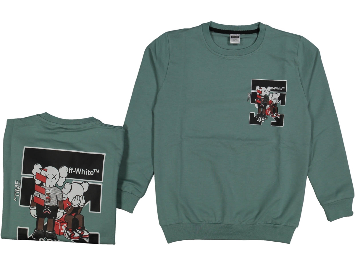 ERKEK 13/16 YAŞ OFF WHITE PALYACO SWEAT