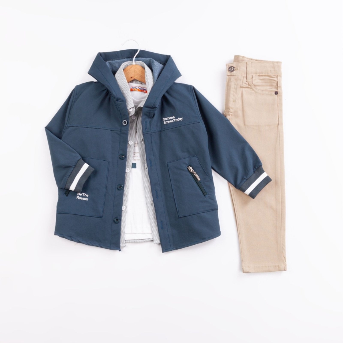 ERKEK 1/4 YAŞ BETHE REASON ÇİZGİLİ GÖMLEKLİ  MEVSİ