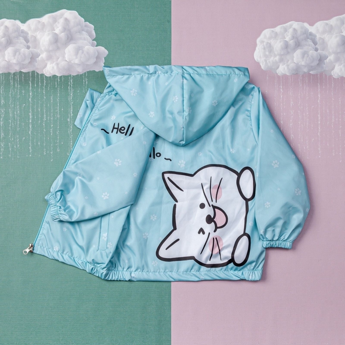 ERKEK 1/4 YAŞ DİNO NAKIŞLI YAĞMURLUK