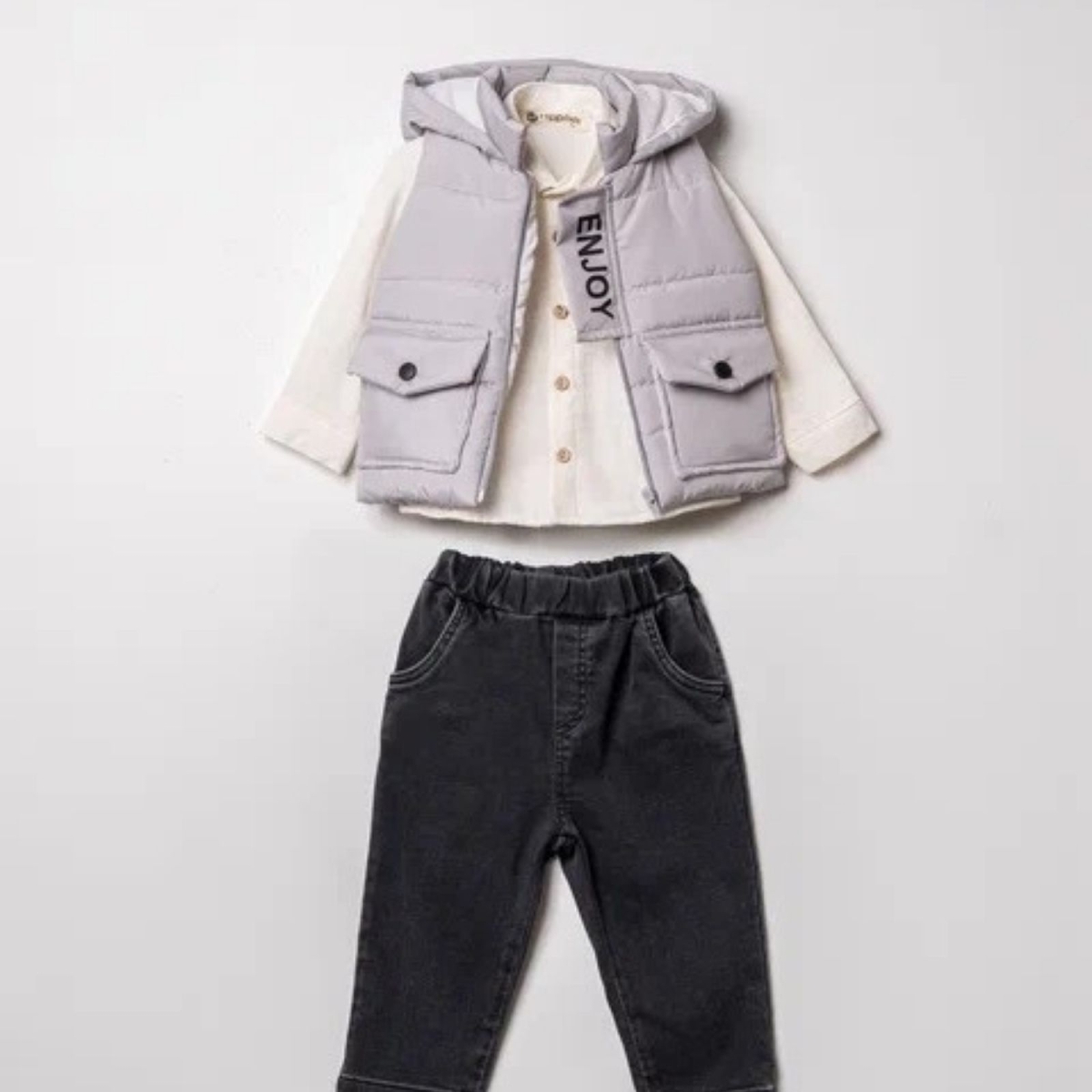 ERKEK 1/4 YAŞ ENJOY YELEKLİ 3 LÜ TAKIM