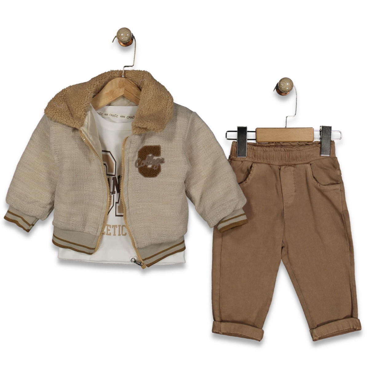 ERKEK 1/4 YAŞ SÜZİNE C NAKIŞLI TRİKO 3 LÜ TAKIM