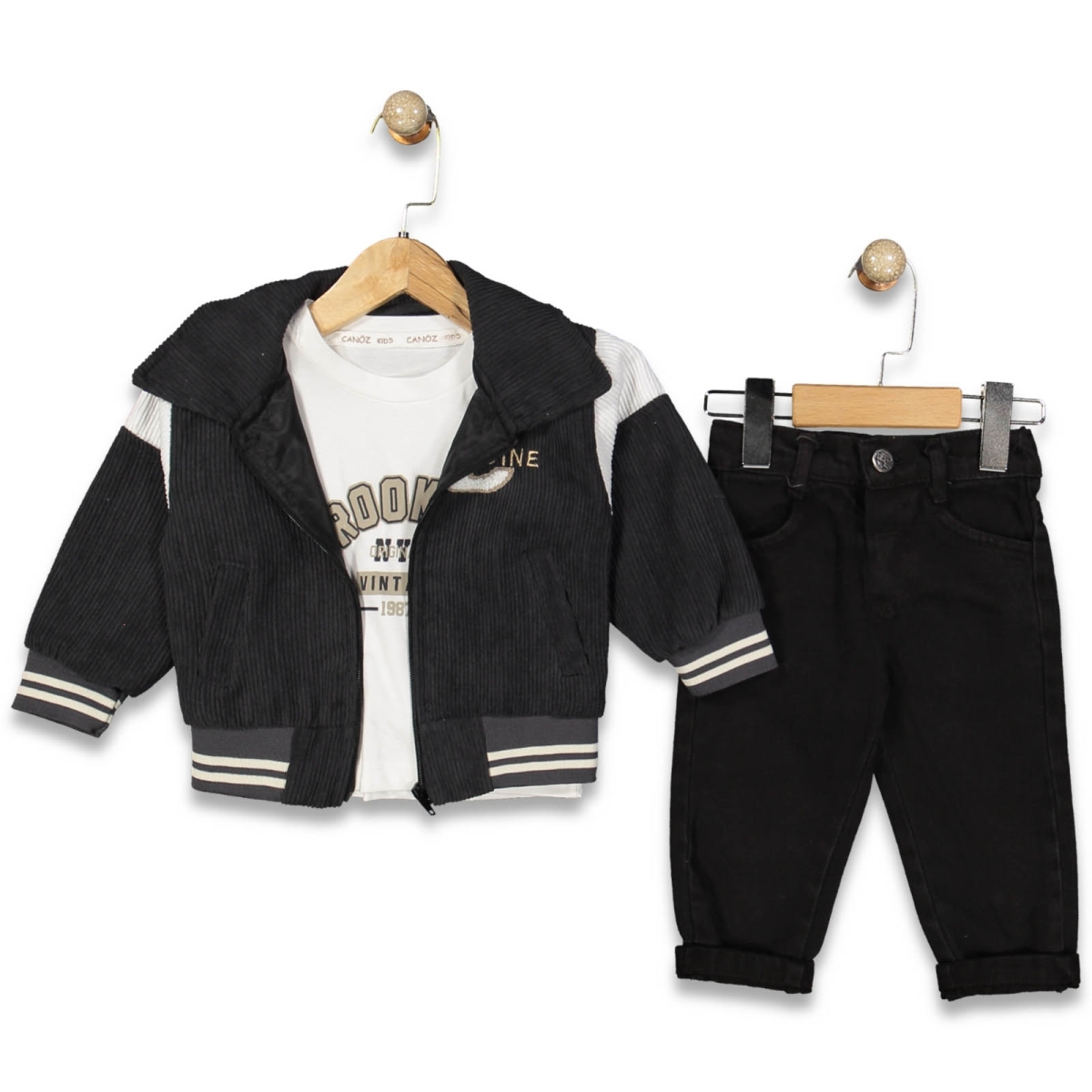 ERKEK 1/4 YAŞ SÜZİNE D DINE KADİFE CEKET 3 LÜ TAKI