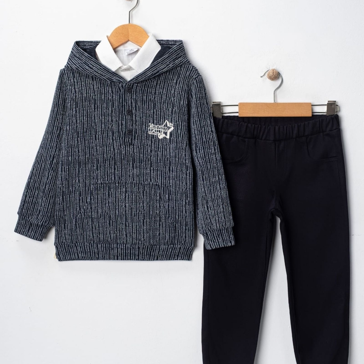 ERKEK 1/5 YAŞ ERKEK GÖMLEKLİ ÜÇLÜ TAKIM