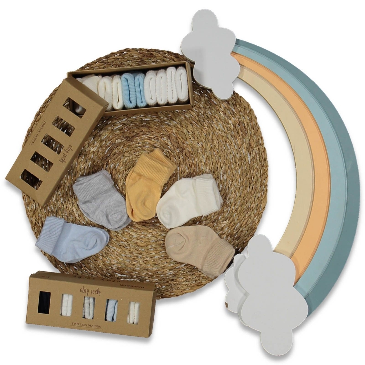 ERKEK 1/6 AY 5&#039;Lİ KRAFT KUTUDA YENİDOĞAN ÇORABI