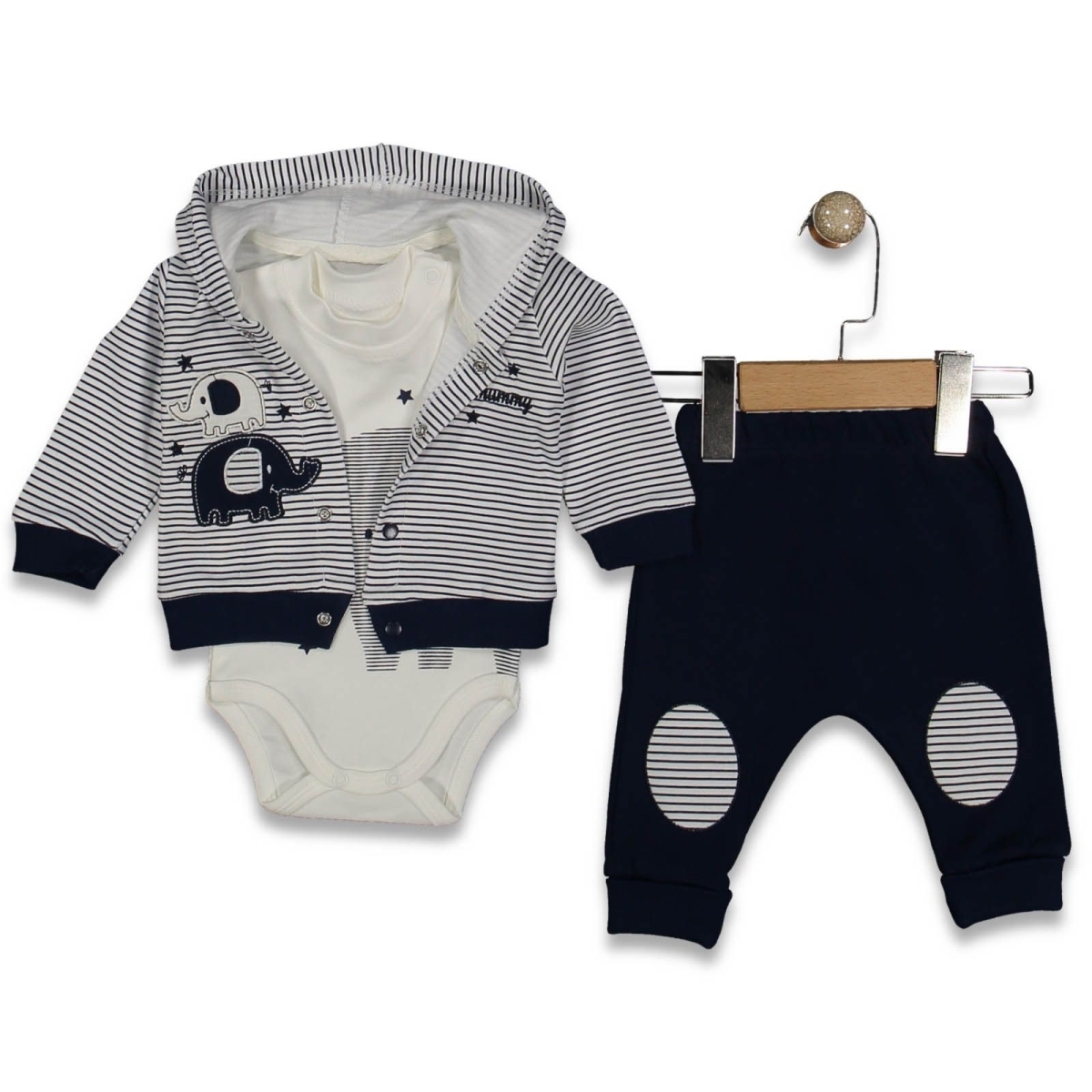 ERKEK 1/6 AY FİLLİ ÇİZGİLİ 3 LU TAKIM