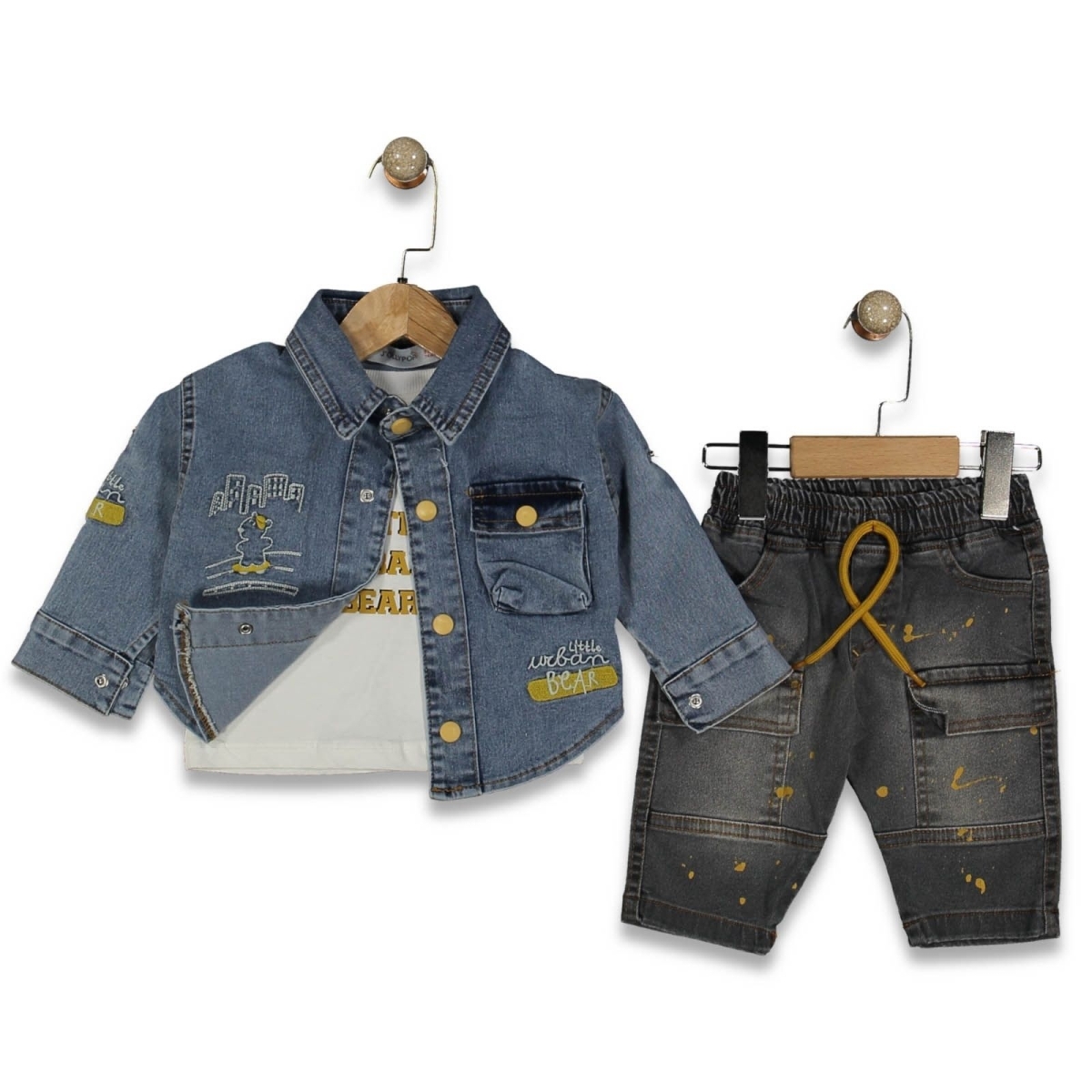 ERKEK ---/18 AY 3'LÜ KOTCEKETLİ NAKIŞLI TAKIM