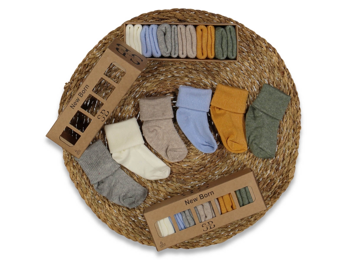 ERKEK 1/9 AY KUTULU KOMED NEW BORN ÇORAP