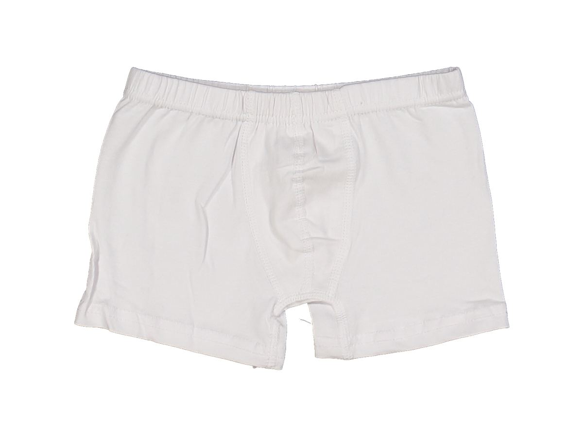 ERKEK 2/3 YAŞ BEYAZ LİKRALI  BOXER