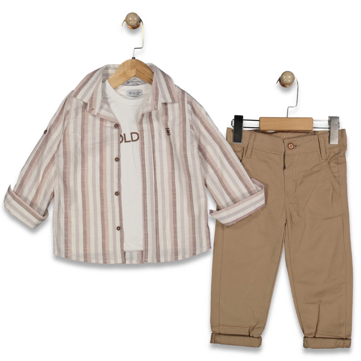 ERKEK 2/5 YAŞ 3 LÜ GÖMLEKLİ TAKIM