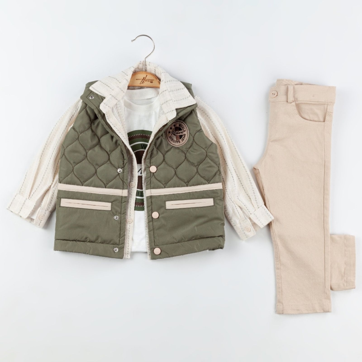 ERKEK 2/5 YAŞ ARMALI KAPİTONE YELEKLİ TAKIM