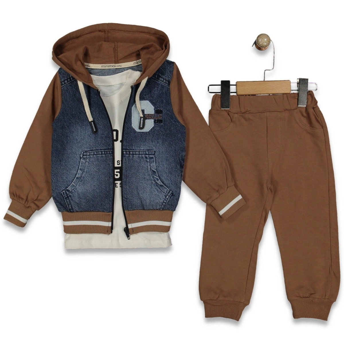 ERKEK 2/5 YAŞ C YAZILI HIRKALI 3 LÜ TAKIM