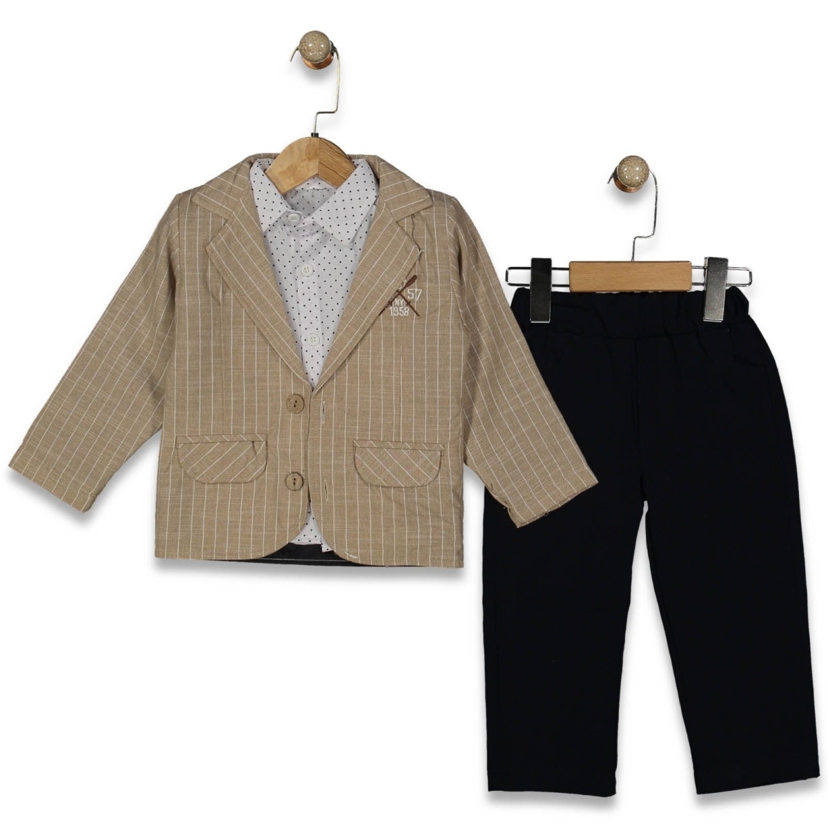 ERKEK 2/5 YAŞ CEKETLİ 3 LÜ TAKIM