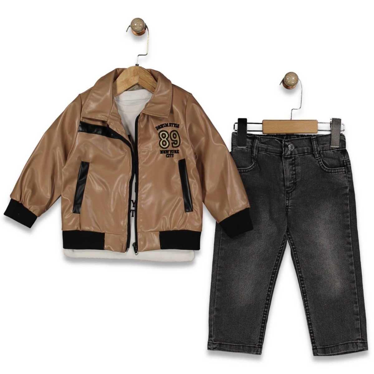 ERKEK 2/5 YAŞ DENIM STAYLE 89 DERİLİ 3 LÜ TAKIM