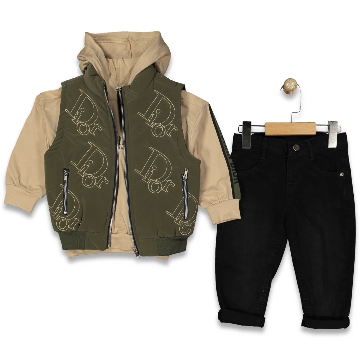 ERKEK 2/5 YAŞ DİOR NAKIŞLI YELEKLİ TAKIM