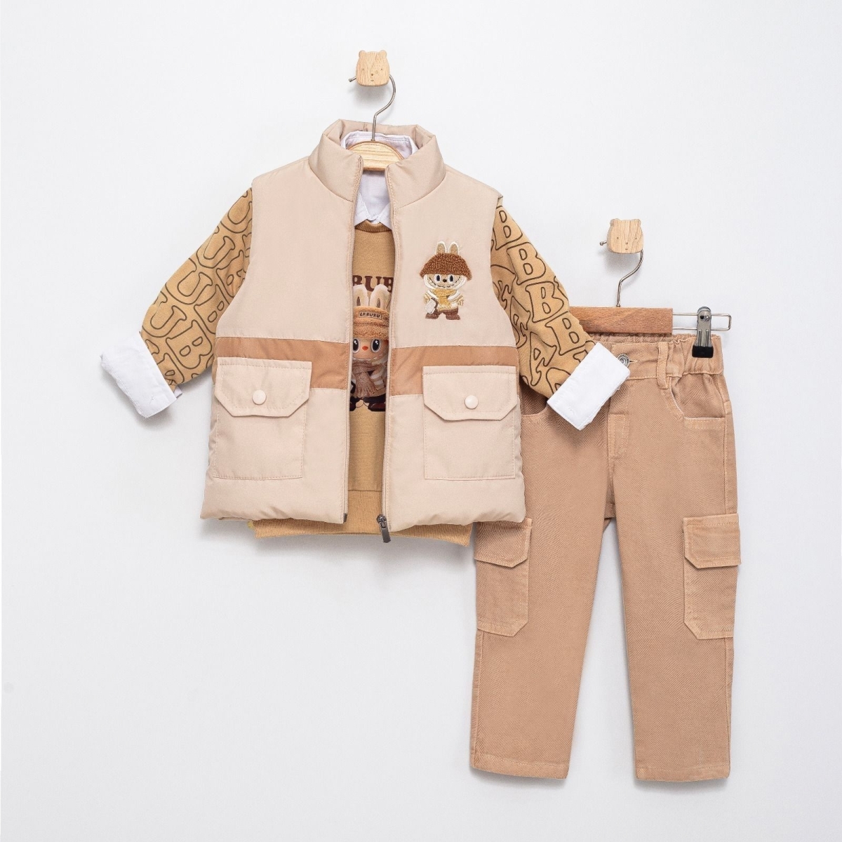 ERKEK 2/5 YAŞ ELYAFLI YELEK 4’LÜ TAKIM