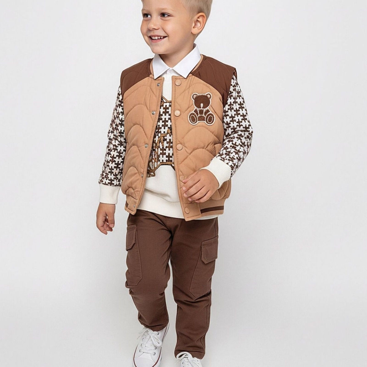 ERKEK 2/5 YAŞ ELYAFLI YELEK TAKIM 4&#039;LÜ