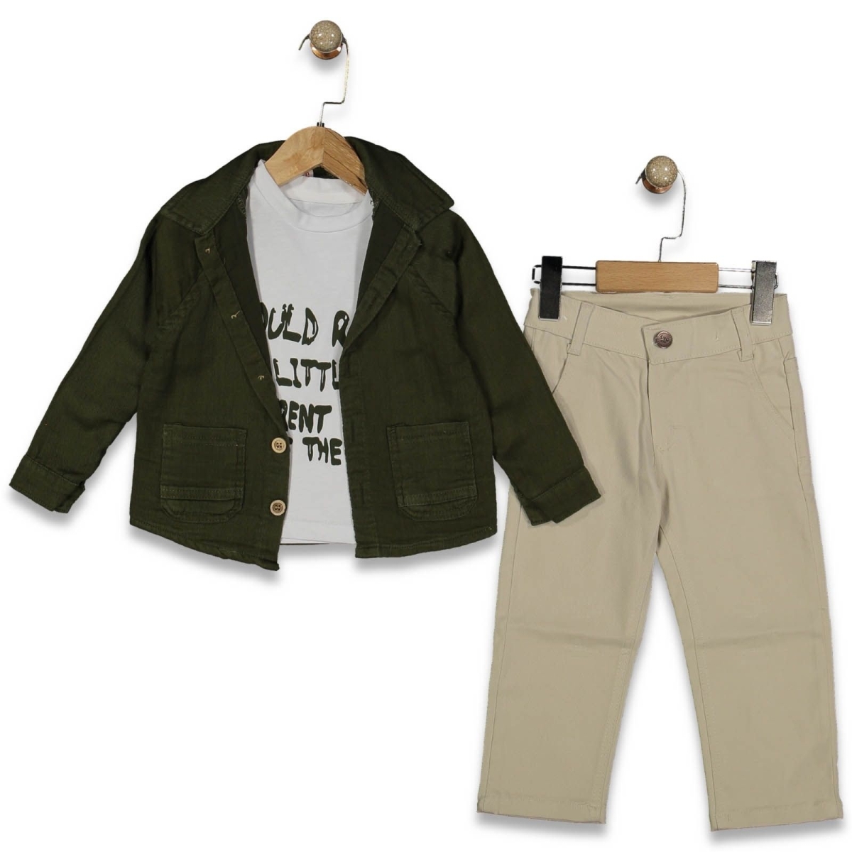 ERKEK 2/5 YAŞ ERKEK ÇOCUK GABARDİN MÜSLİN GÖMLEK Ü