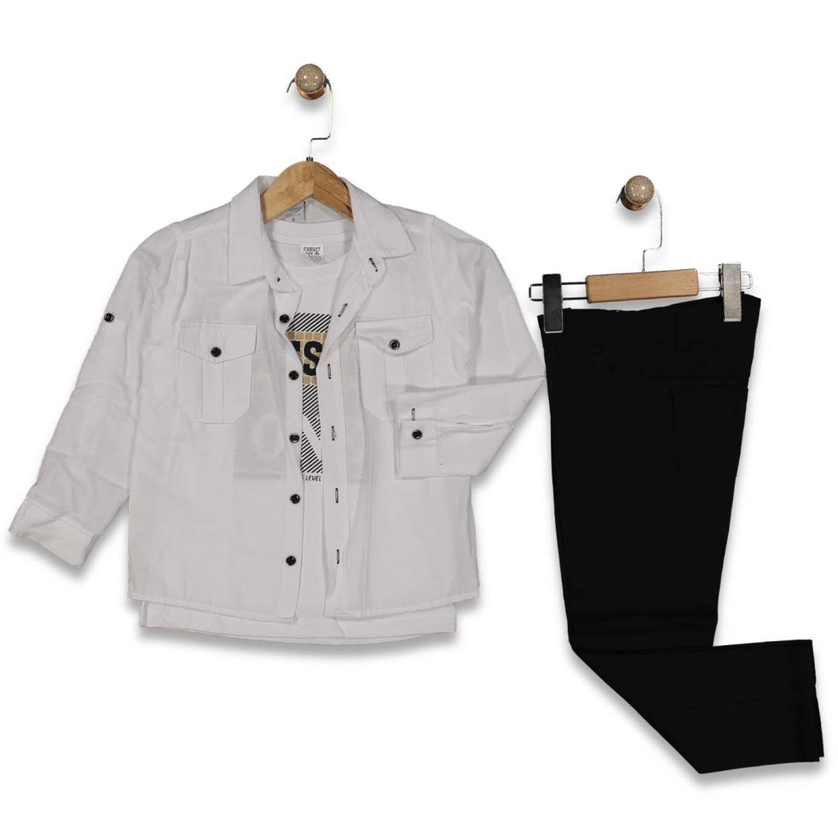 ERKEK 2/5 YAŞ GÖMLEKLİ ÜÇLÜ TAKIM