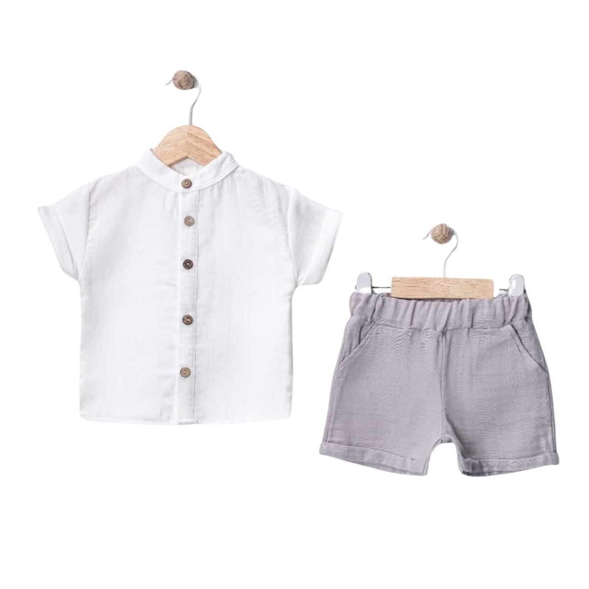 ERKEK 2/5 YAŞ MÜSLİN GÖMLEKLİ AYLIK TAKIM