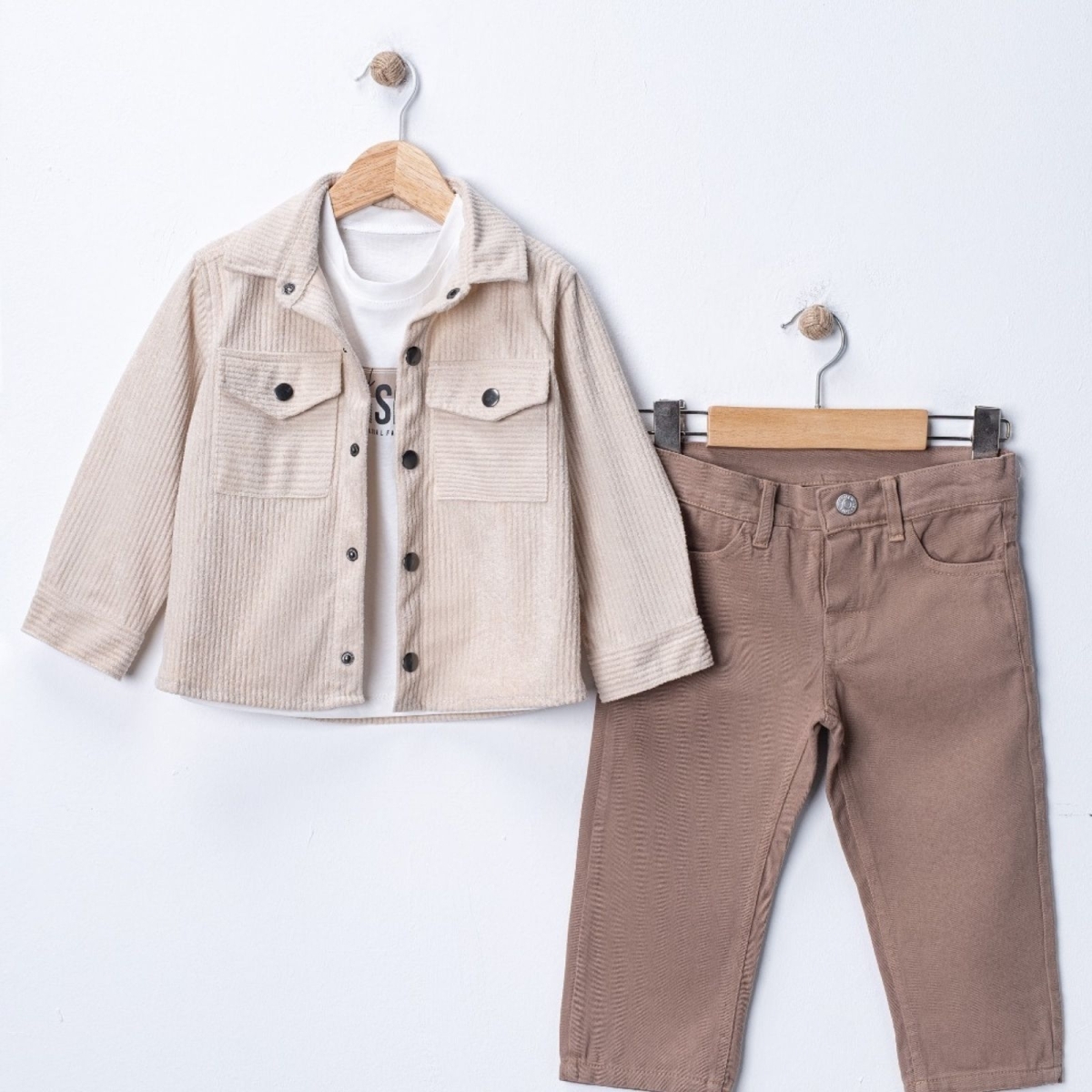 ERKEK 2/5 YAŞ SHIRT GÖMLEKLİ 3'LÜ TAKIM