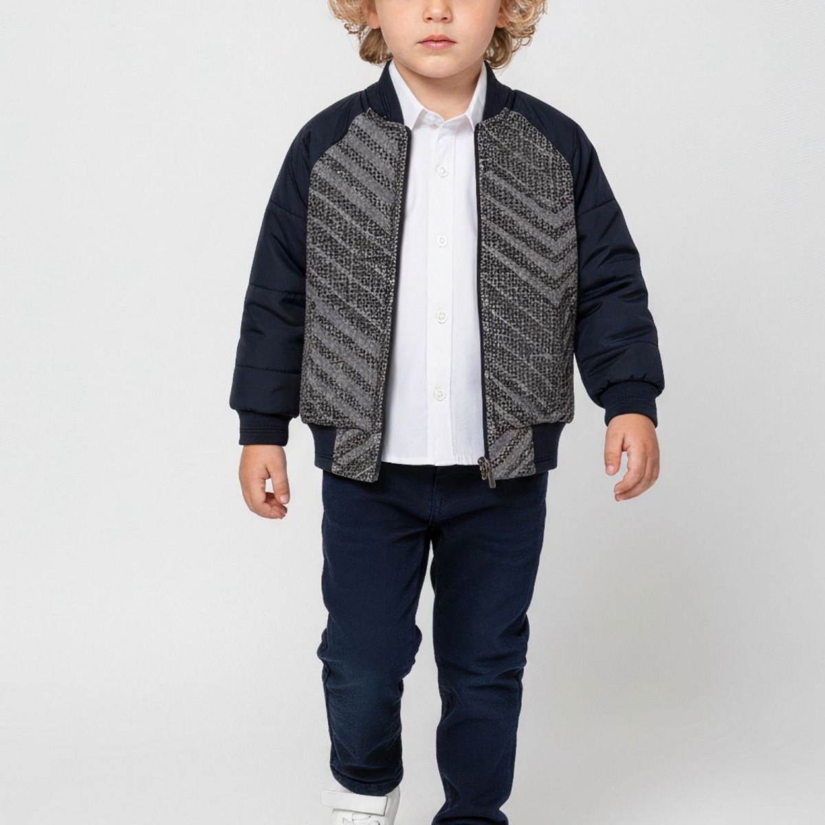 ERKEK 2/5 YAŞ V ÇİZGİLİ ELYAFLI  YELEK 3'LÜ