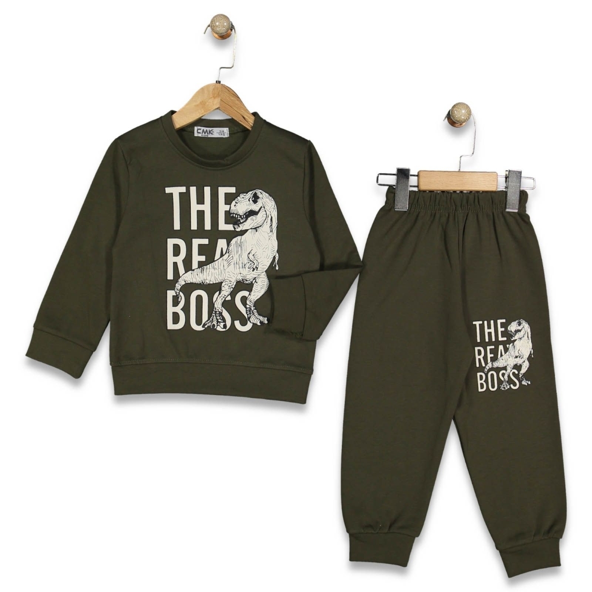 ERKEK 3/10 YAŞ DİNAZOR THE BOSS BASKILI  TAKIM