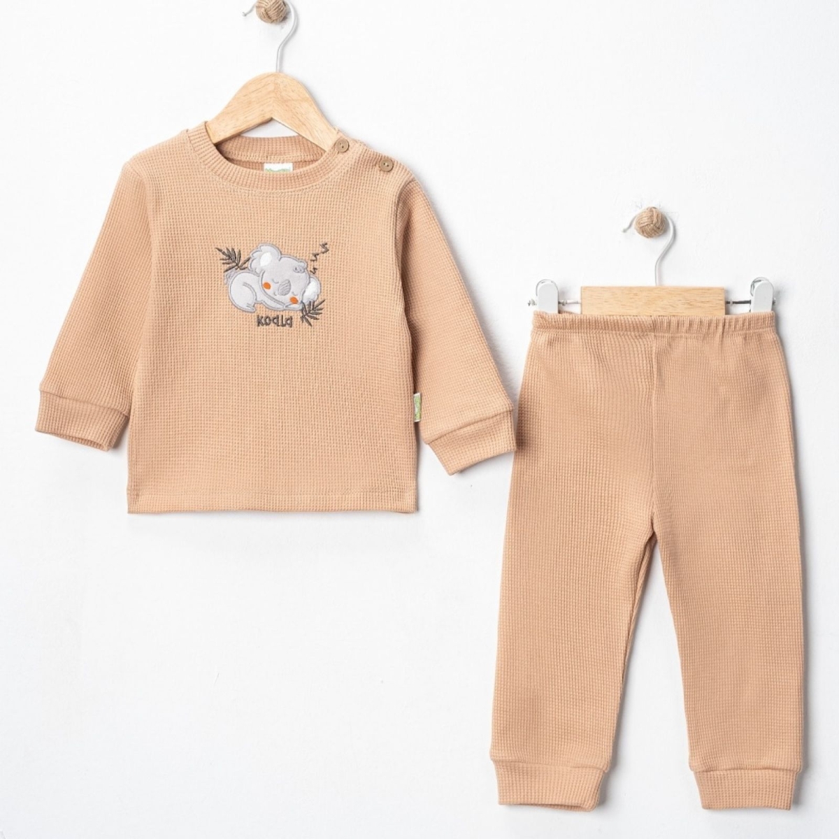 ERKEK 3/12 AY KOALA NAKIŞLI WAFFLE TAKIM
