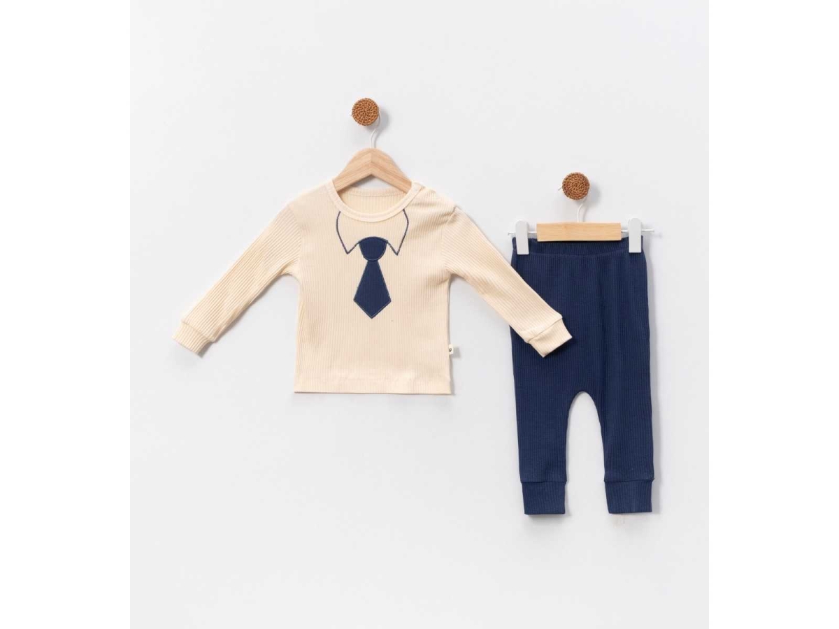 ERKEK 3/12 AY KRAVAT BASKILI 2Lİ TAKIM