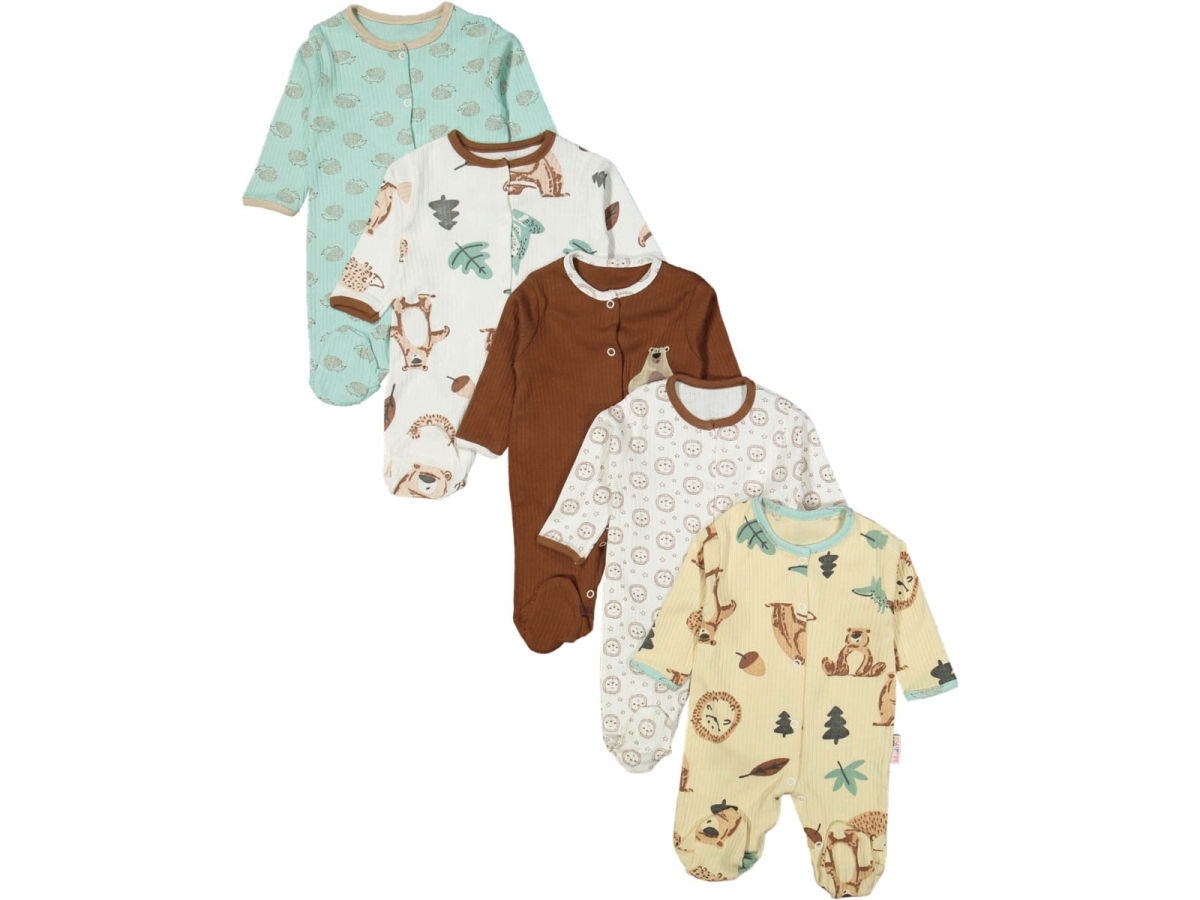 ERKEK 3/3 AY AYI KİRPİ BASKILI TULUM