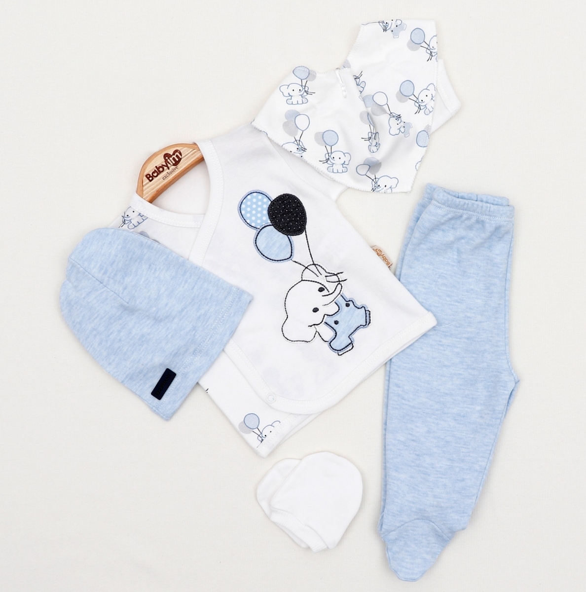 ERKEK 3/3 AY BALONLU FİL 5Lİ ZIBIN TAKIM