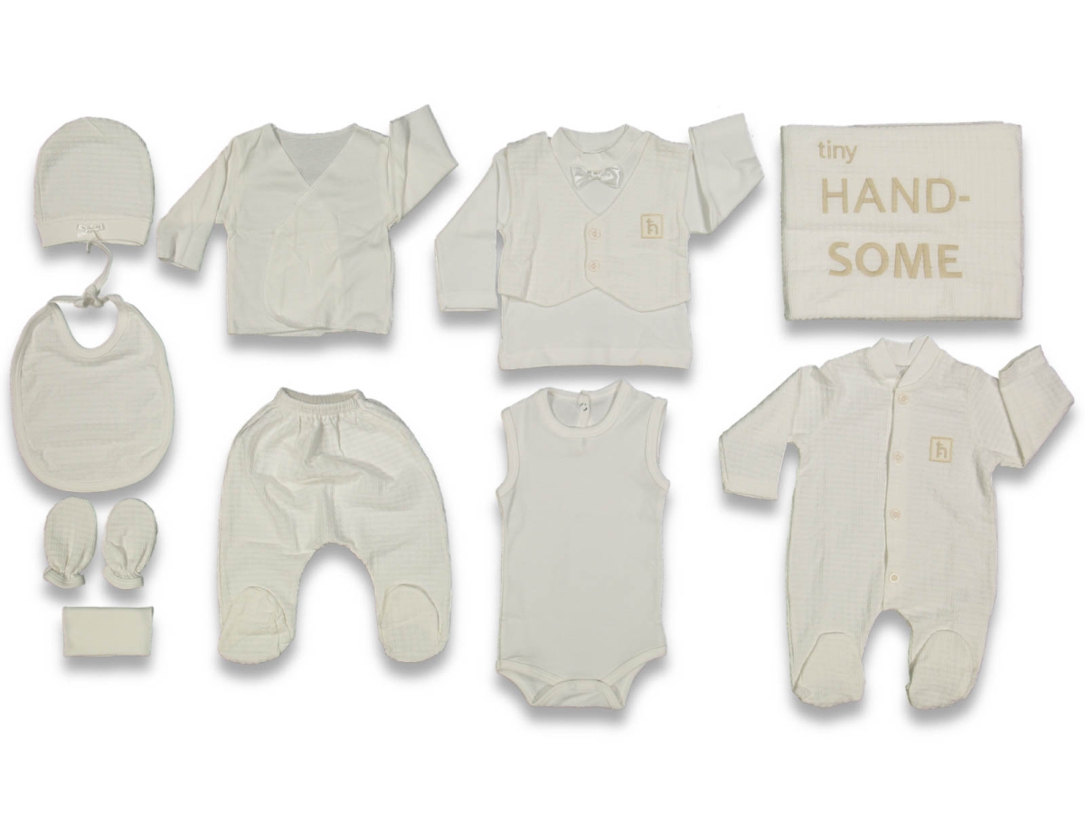 ERKEK 3/3 AY HANDSOME 10 PARÇA ZIBIN SETİ