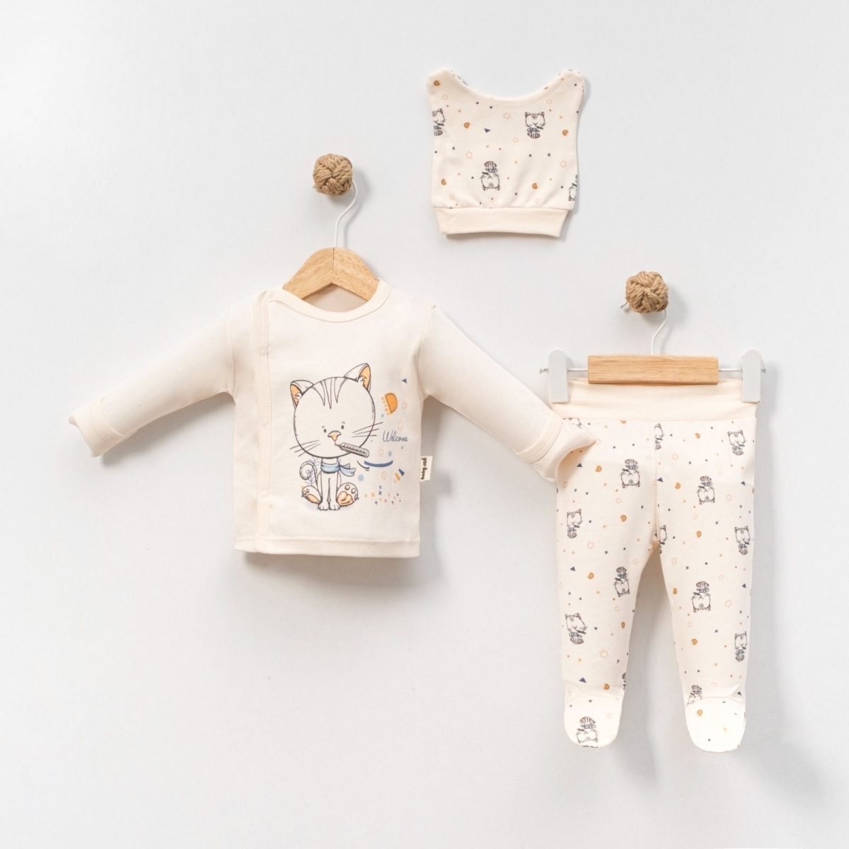 ERKEK 3/3 AY HASTA KEDİCİK 3 LÜ ZIBIN TAKIM