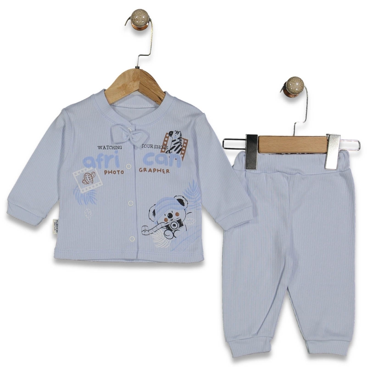 ERKEK 3/6 AY FOTOĞRAFÇI AYI BASKILI TAKIM