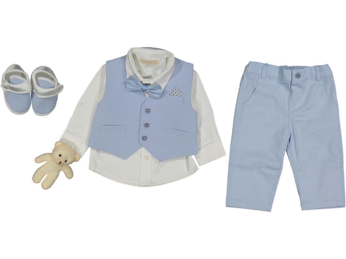 ERKEK 3/6 AY GOFRELİ YELEKLİ TAKIM