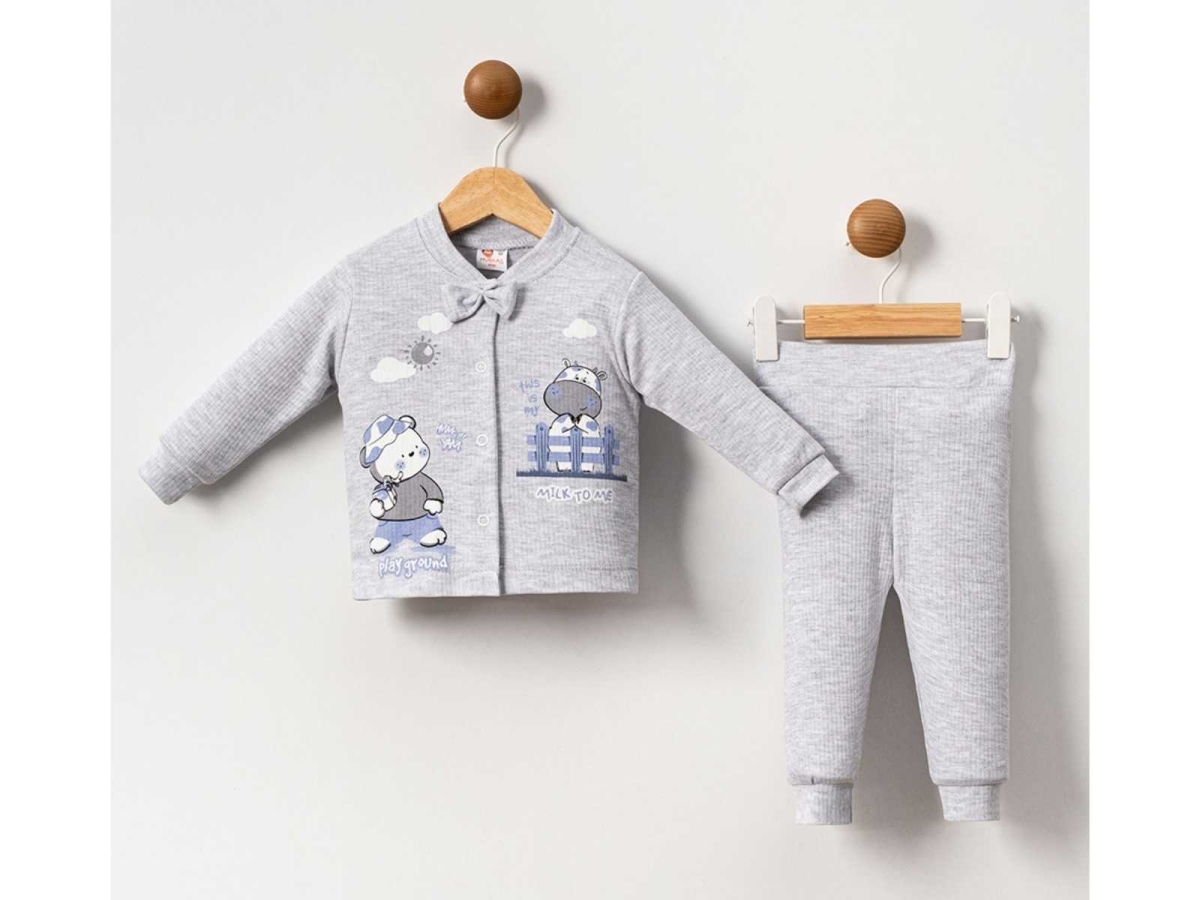 ERKEK 3/6 AY MİLK HAYVAN BASKILI TAKIM