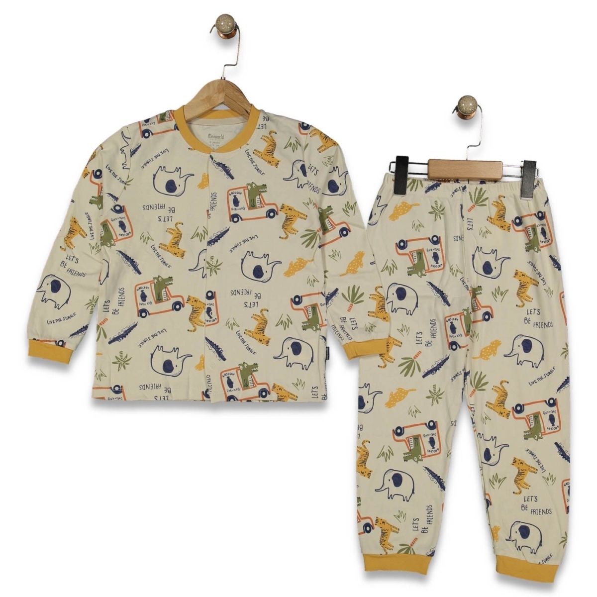 ERKEK 3/6 YAŞ SAFARİLİ HAYVANLAR VE ARABA PJAMA TA
