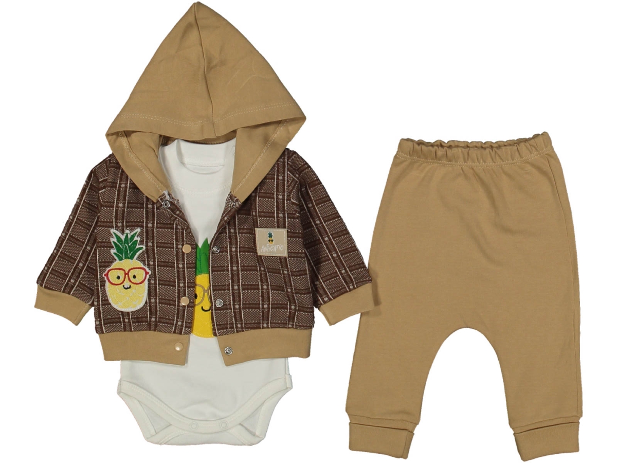 ERKEK 3/9 AY ANANAS NAKIŞLI BADİLİ TAKIM