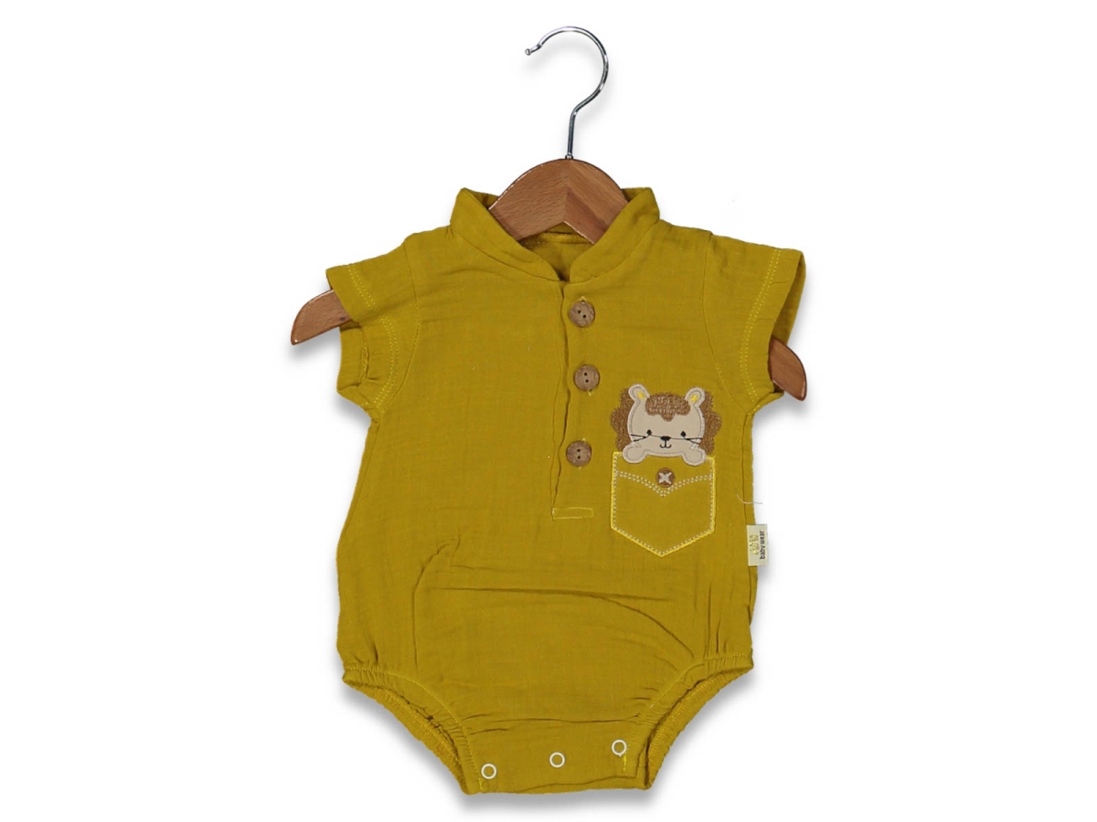 ERKEK 3/9 AY ASLAN NAKIŞLI DÜĞMELİ PATLI MÜSLİN TULUM