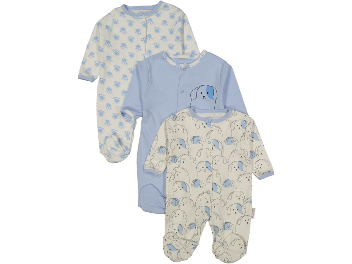 ERKEK 3/9 AY ÇITÇITLI KÖPEK BASKILI TULUM