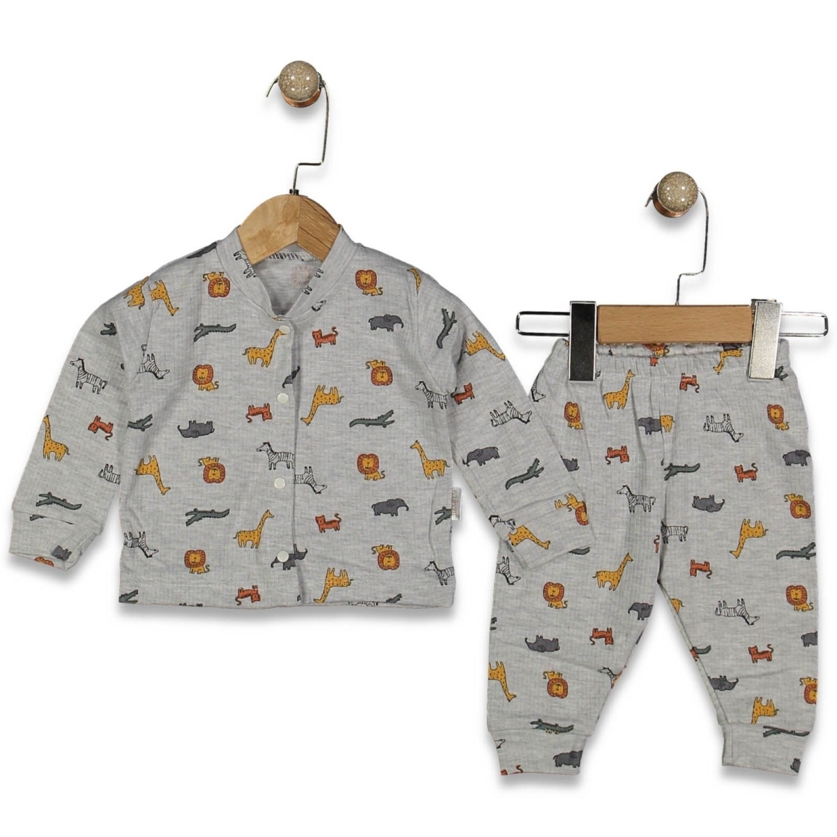 ERKEK 3/9 AY HAYVANLAR ALEMİPİJAMA TAKIM