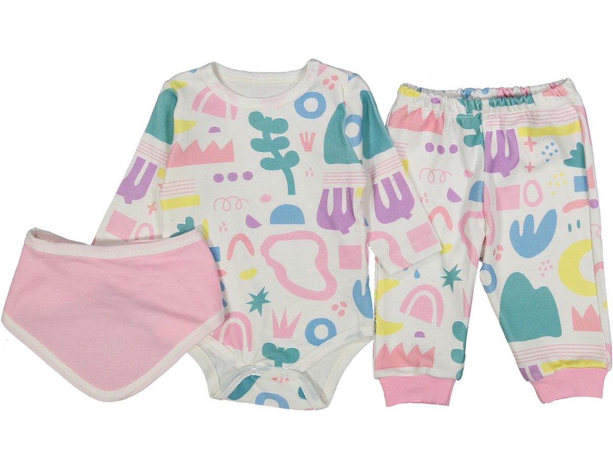 ERKEK 3/9 AY KARMA DESENLI FULARLI BADILI TAKIM.