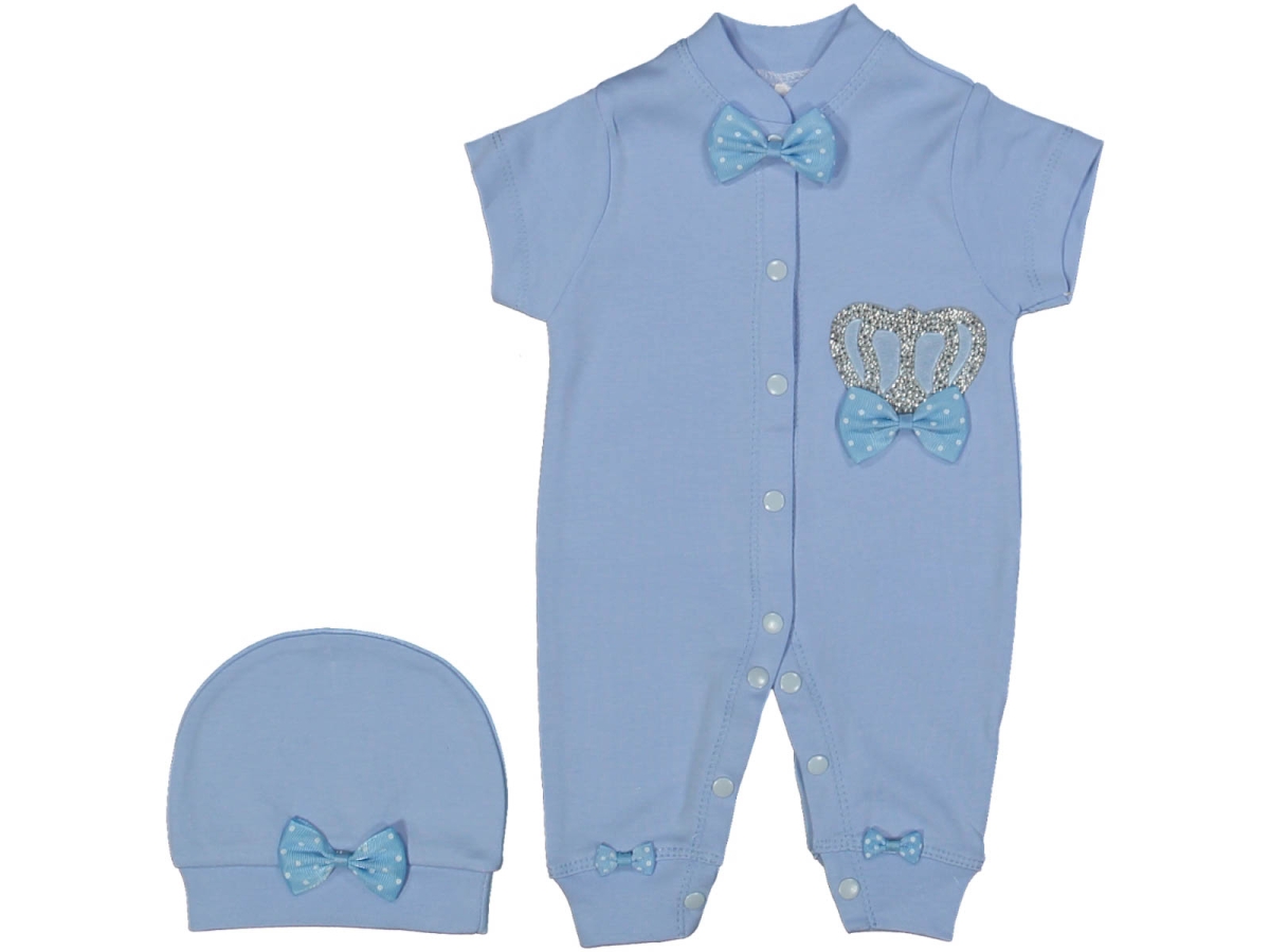 ERKEK 3/9 AY KISA KOL KRAL TAÇLI TULUM