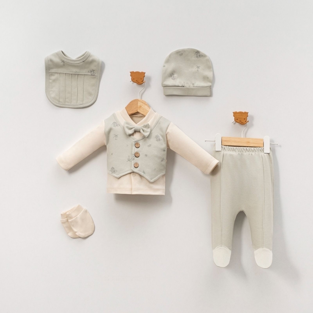 ERKEK 3/9 AY KOALA BASKILI 5’Lİ SET