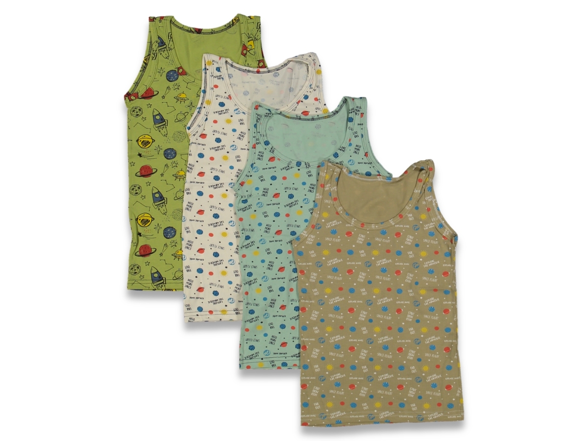 ERKEK 4/5  YAŞ KARIŞIK BASKILI 12'Lİ KALIN ASKILI ATLET