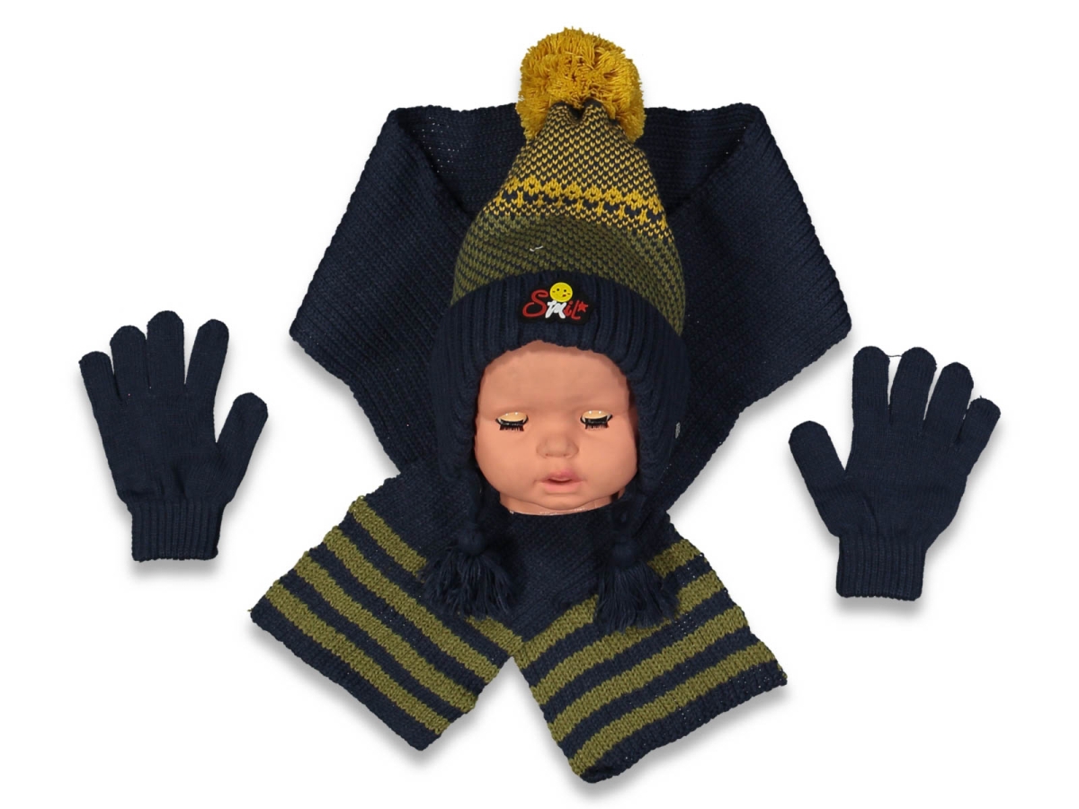 ERKEK 4/8 Yaş Smile Armalı 3&#039;lü Takım