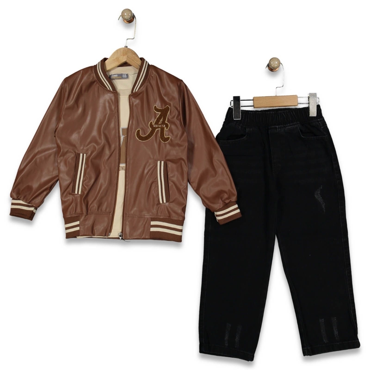 ERKEK 5/12 YAŞ SÜZİNE A NAKIŞLI 3 LÜ KOT  TAKIM