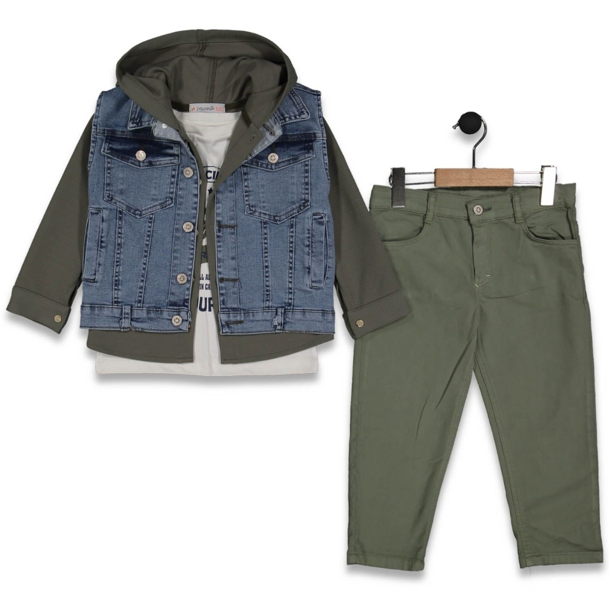 ERKEK 5/8 YAŞ 4'LÜ KOT YELEKLİ TAKIM