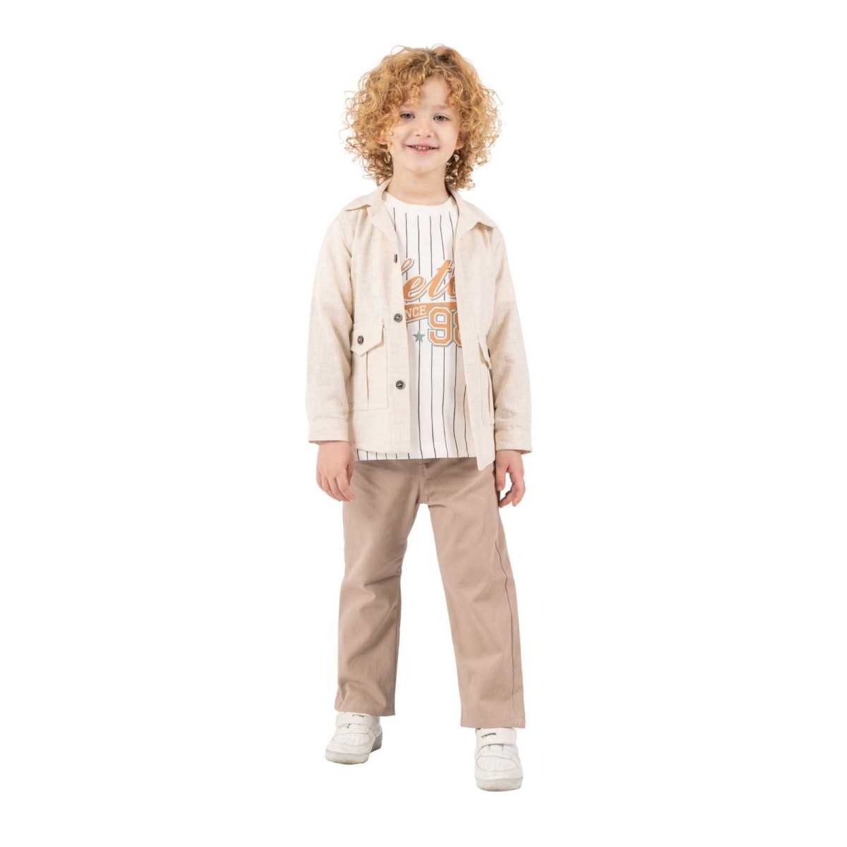 ERKEK 5/8 YAŞ ÇİFT CEPLİ   MEVSİMLİK 3’LÜ TAKIM